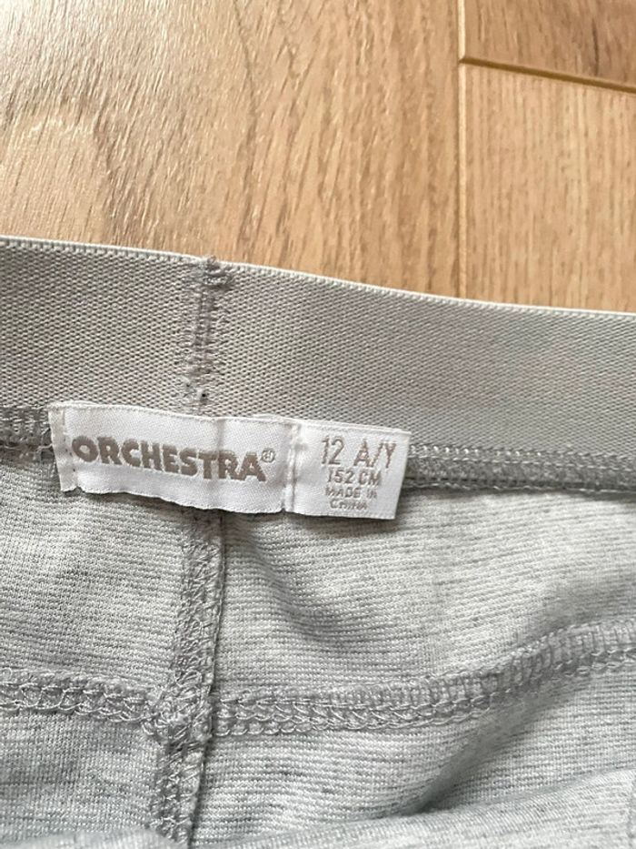 Legging gris bande pailleté 12 ans fille Orchestra - photo numéro 4