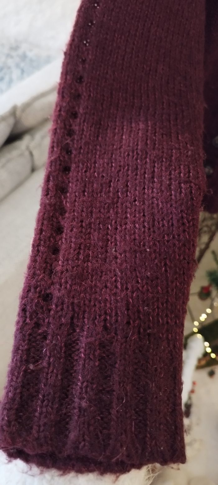 Gilet cardigan Spot couleur lit de vin avec boutons. Taille 38/40. Neuf - photo numéro 9