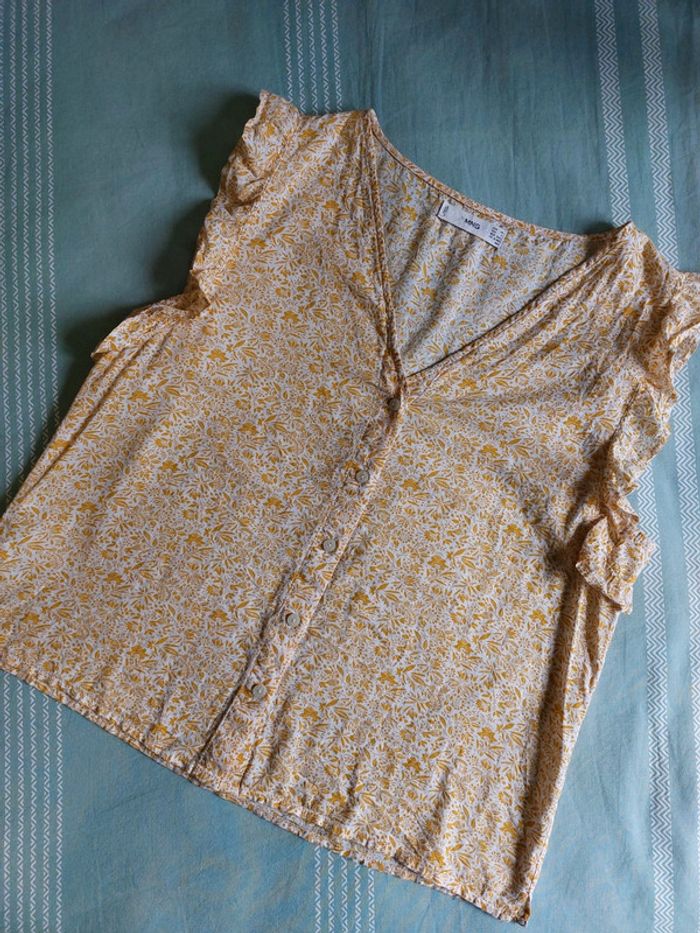 Blouse légère en coton motif fleuri