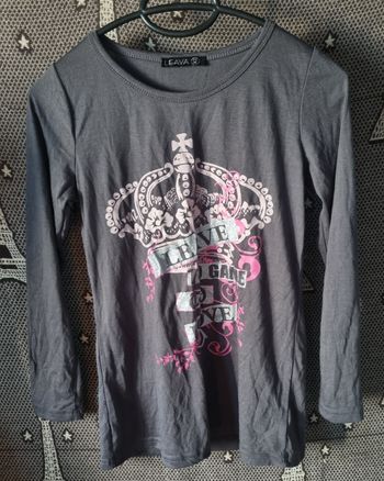T-shirt manches longues imprimée 12ans