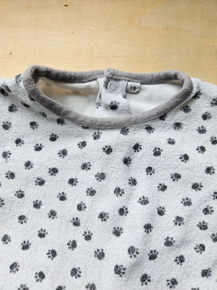 Pyjama velours 9 mois - photo numéro 2