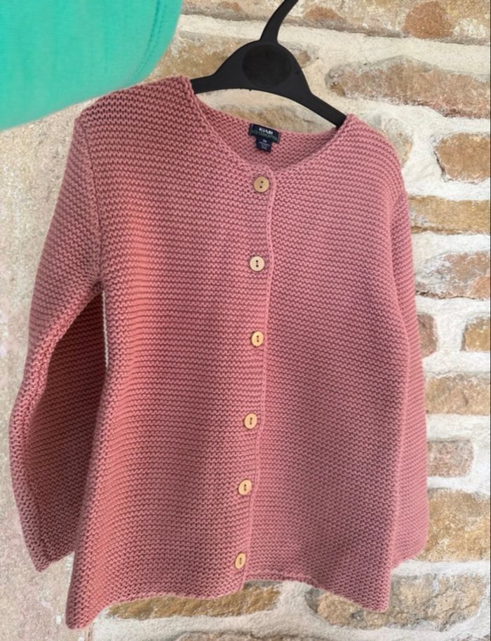Gilet fillette vieux rose taille 36 mois