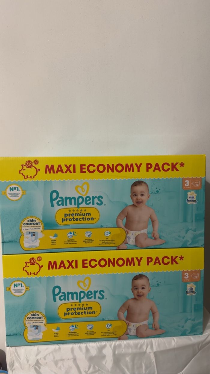 2 pack Pampers premium protection  t3