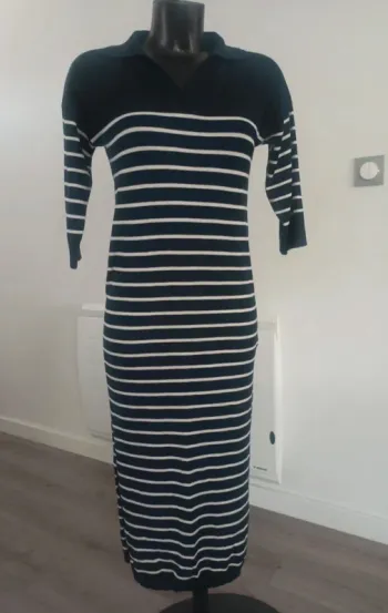 Robe longue marinière
