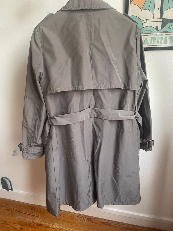 Trench imperméable gris avec ceinture - photo numéro 2