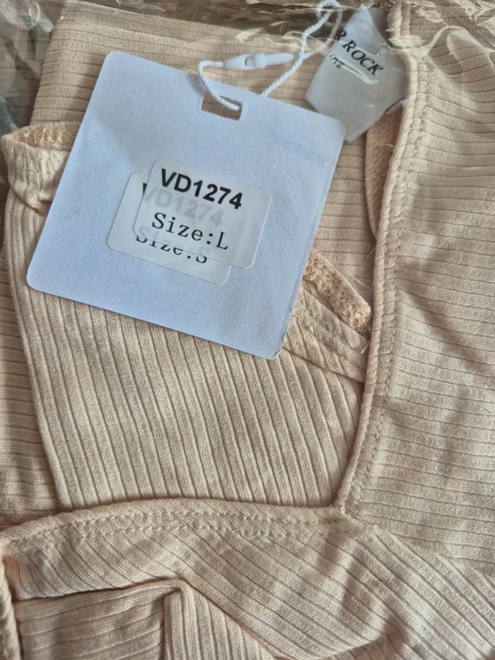 Body Beige Femme Taille L/40 - photo numéro 3