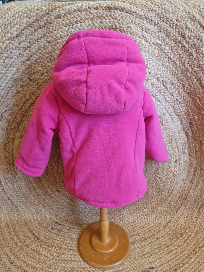 Jolie manteau rose fille babibou 12 mois - photo numéro 4