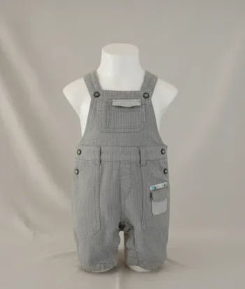 Salopette Courte Orchestra - 6 mois (67 cm) - Gris Gaufré Chic