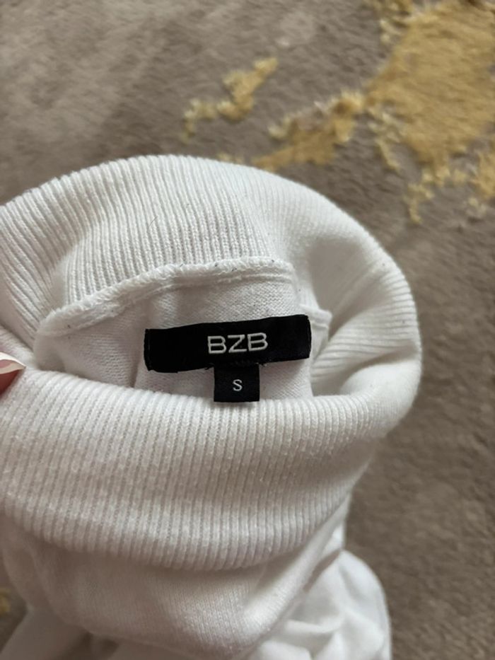 Pull col roulé blanc uni - photo numéro 5
