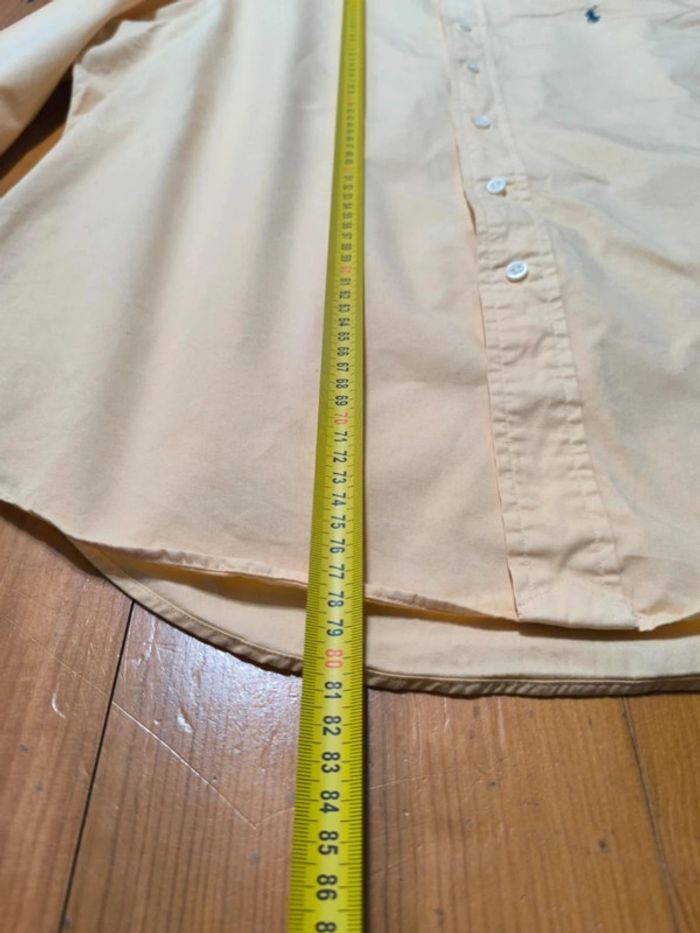 Chemise manches longues - Ralph Lauren - Classic Fit - Logo brodé marine - Jaune - Taille XL - photo numéro 13
