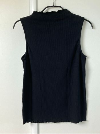 Débardeur avec col roulé noir