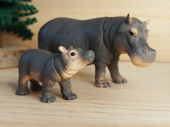 Schleich hippopotame et son bébé Figurine animal de la savane - photo numéro 3