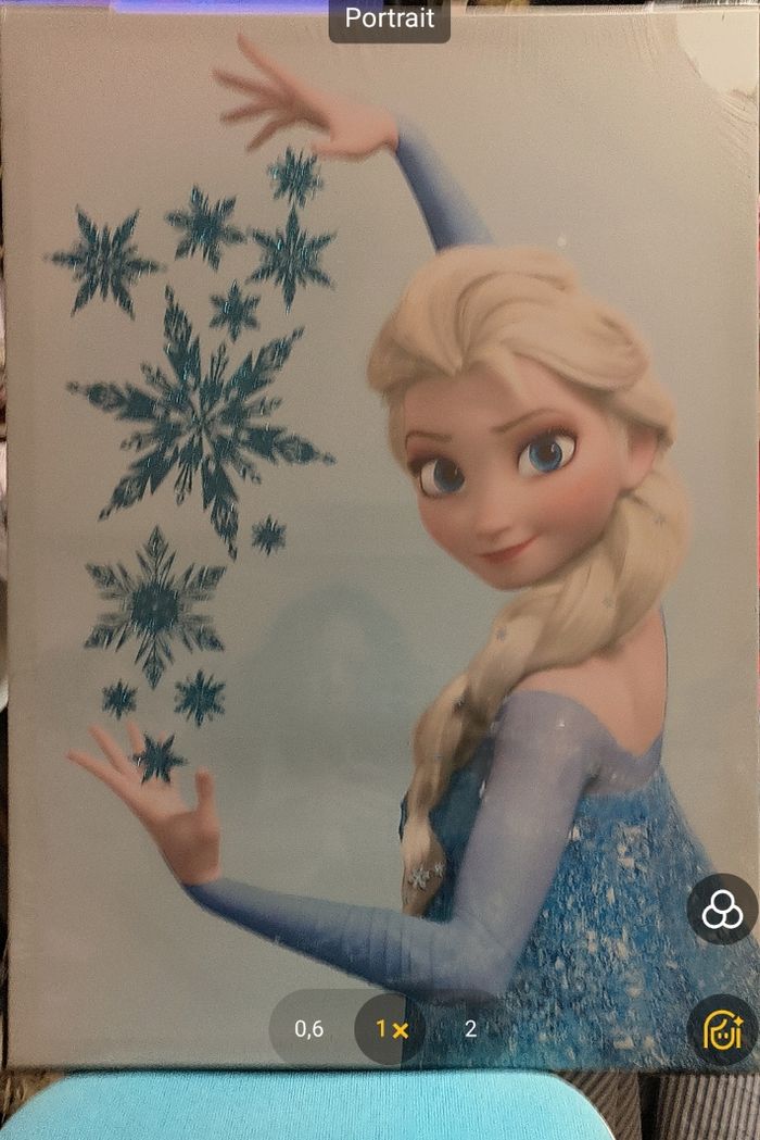 Grande toile neuve la reine des neiges