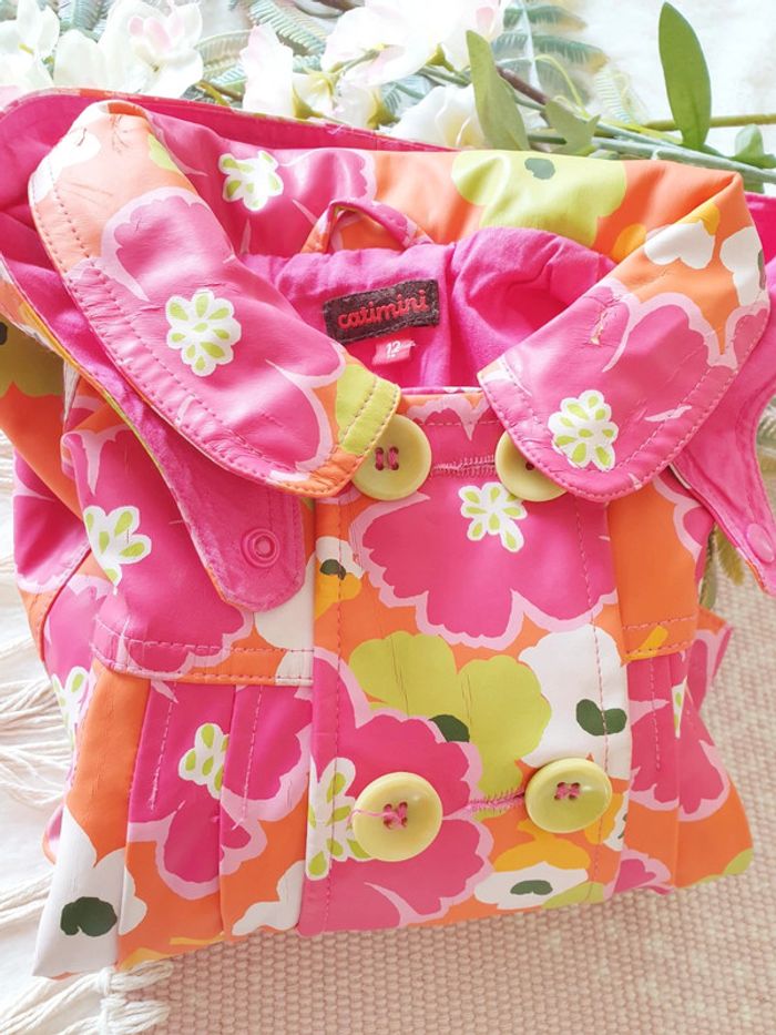 Ciré Imper Parka Trench Catimini Taille 12 mois - photo numéro 5