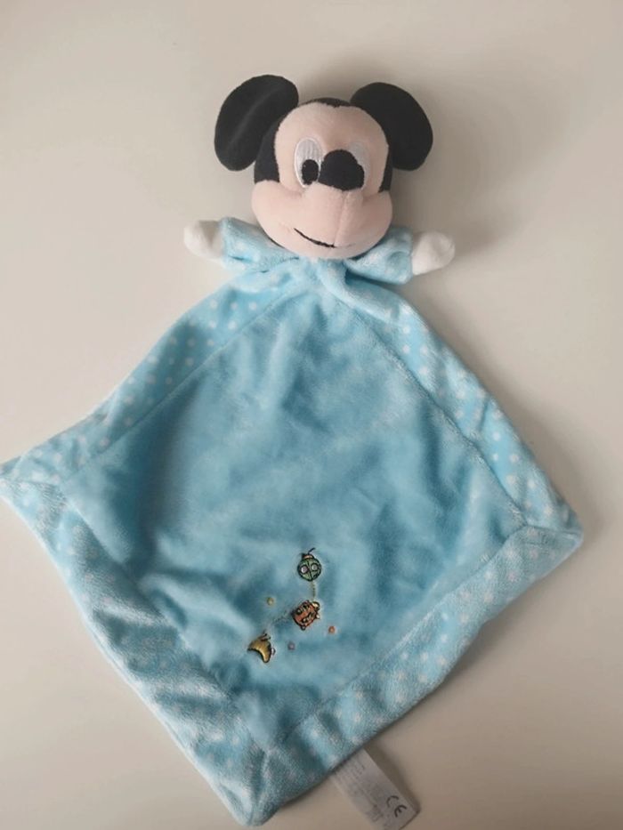 Doudou plat Mickey bleu Nicotoy - photo numéro 2