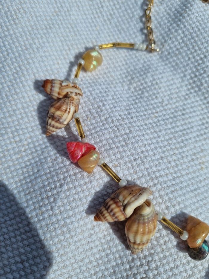 Collier fantaisie vintage coquillage - photo numéro 3