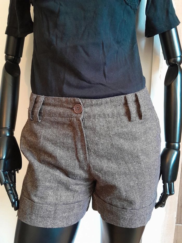 Short hiver taille haute T40 gris et dorée MYSTIC - photo numéro 6