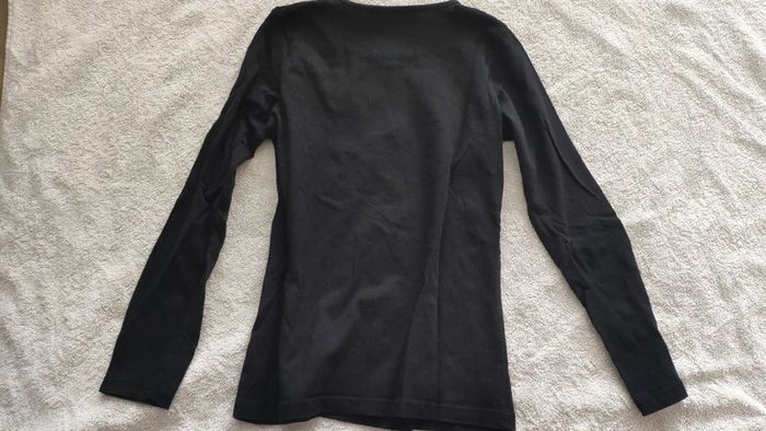 T-shirt manches longues noir happy lisa rose 8 ans - photo numéro 4