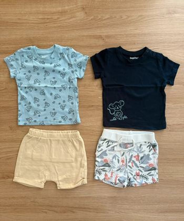 Lot 4 vêtements 6 mois garçon été