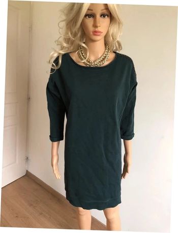 Robe sweat verte foncée avec sequins Esprit taille M excellent état