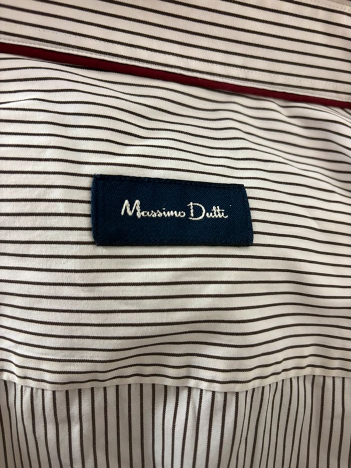 Chemise Massimo Dutti blanche à rayures noires - Taille XXL - photo numéro 9