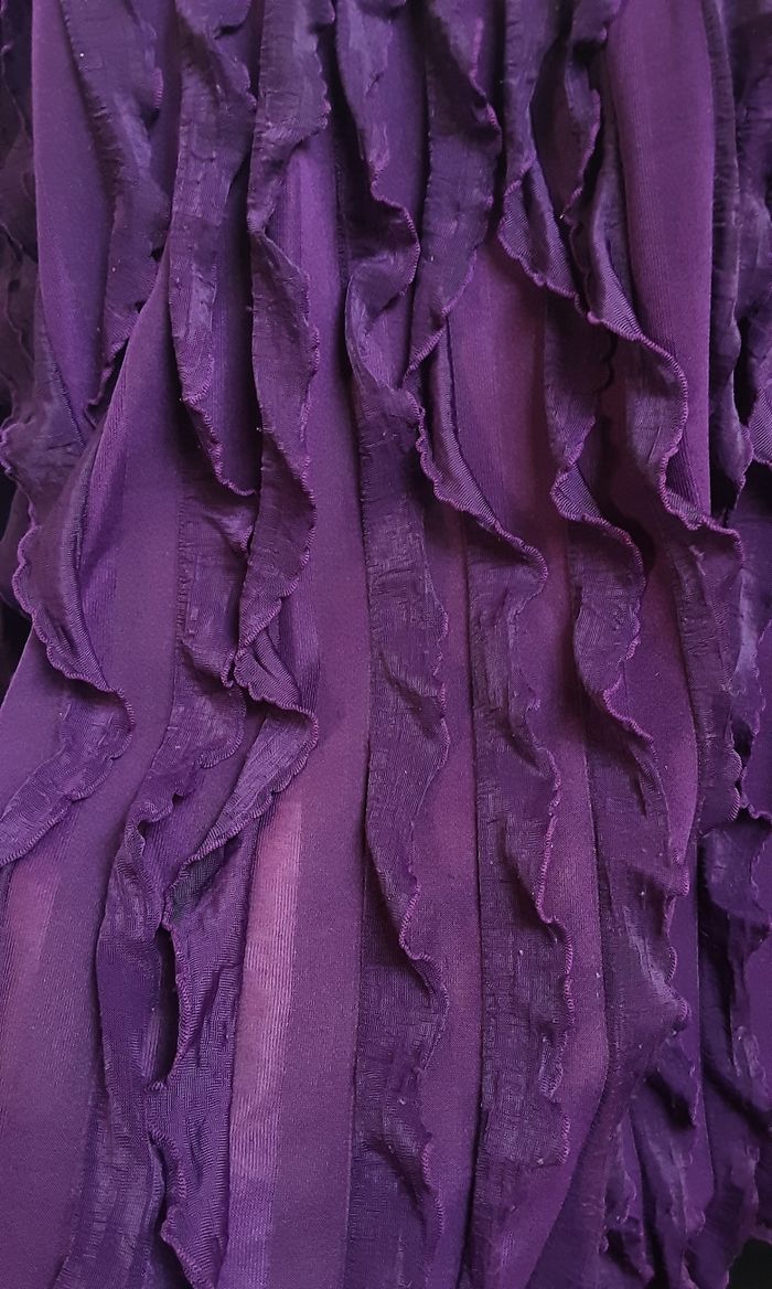 Haut / blouse violet  original devant  pour femme Taille 42/44 - photo numéro 7