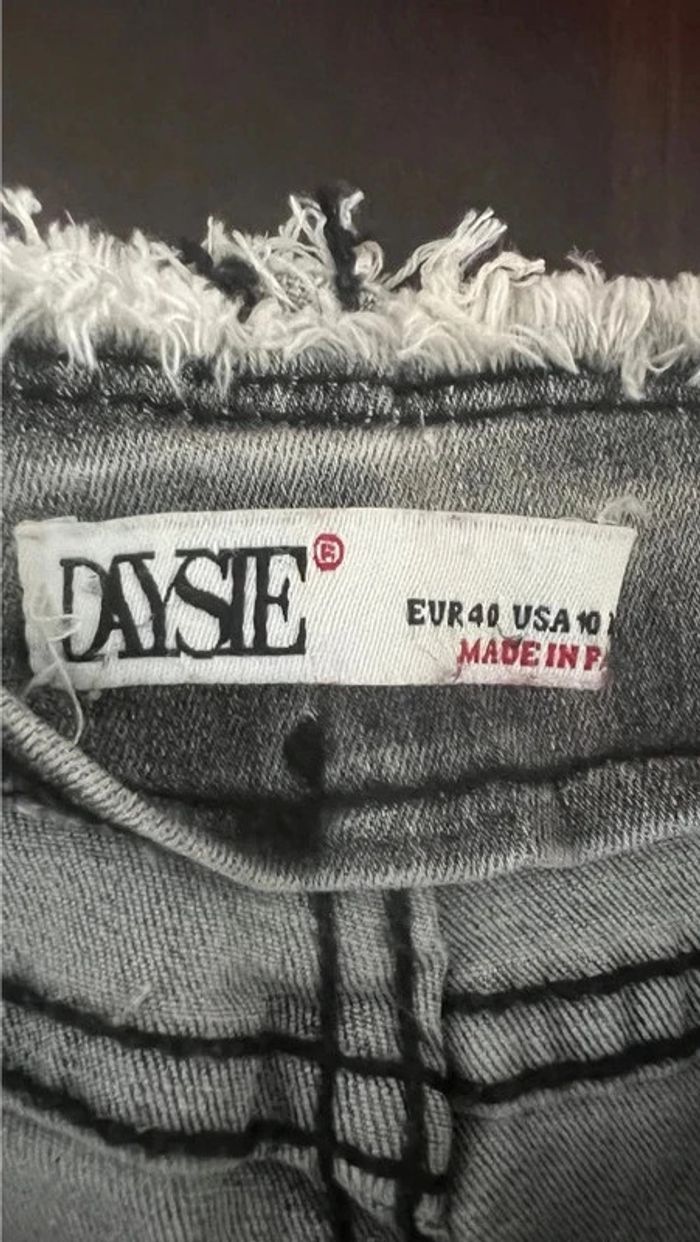 Short en jean gris en parfait état taille 38 marque daysie - photo numéro 6