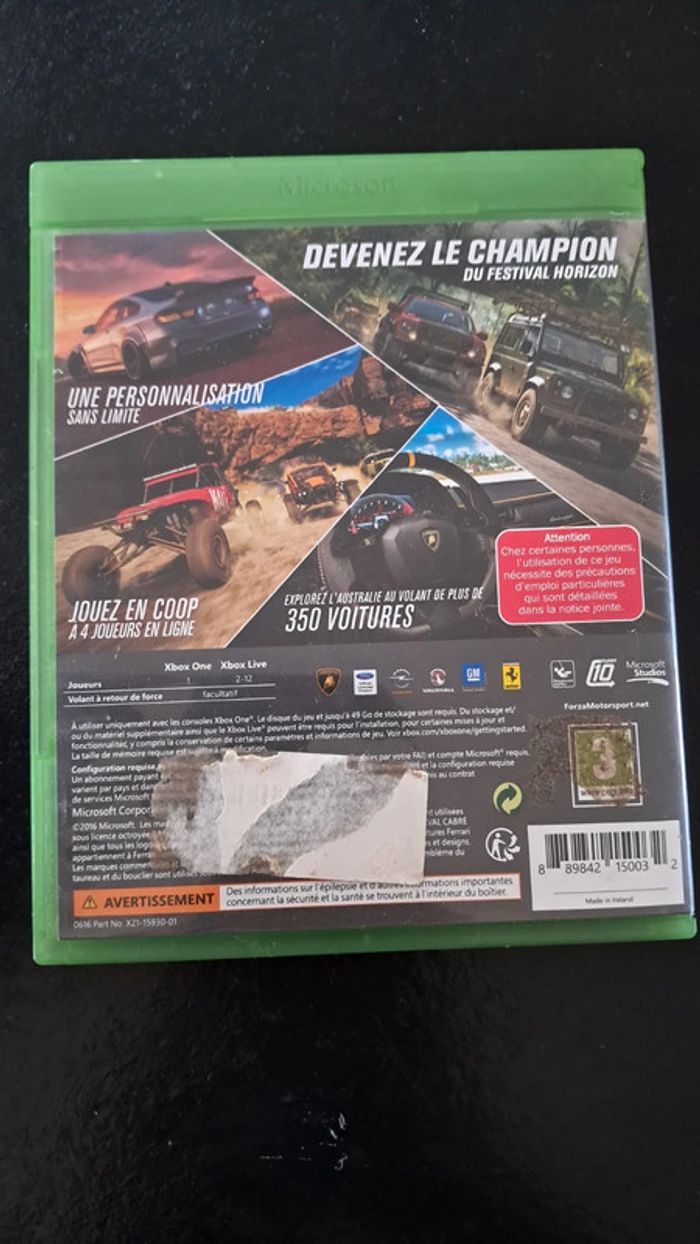 Jeu xbox one forza horizon 3 - photo numéro 2