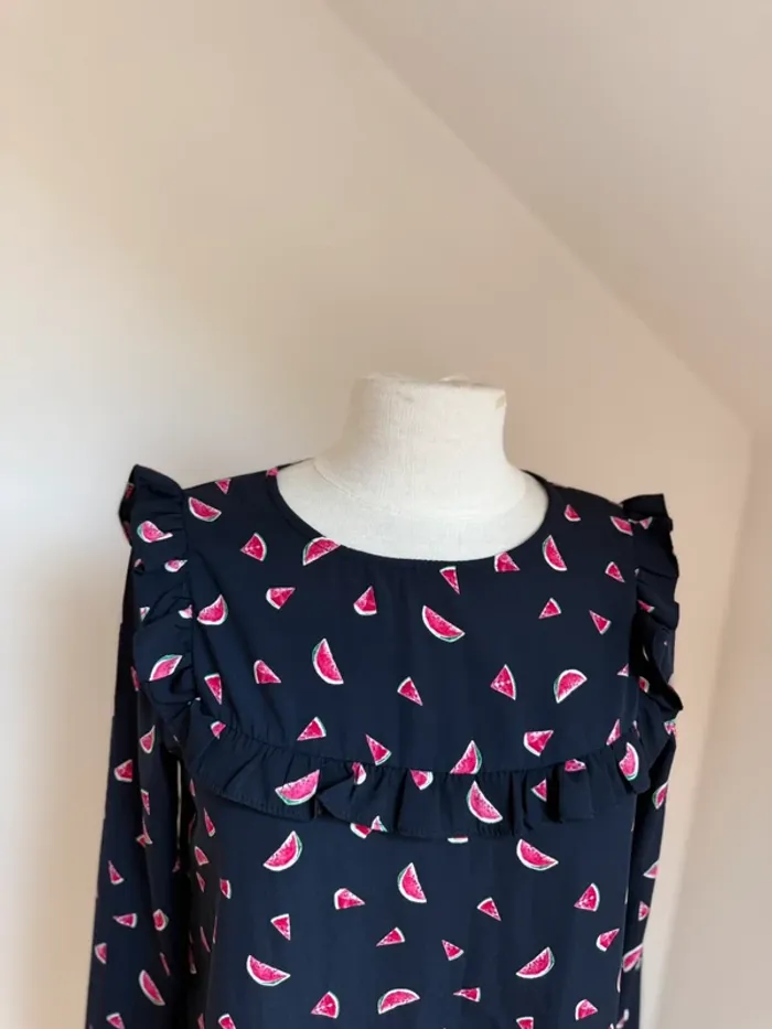 Superbe blouse fluide neuve Rue des Abesses 🌸 T 1 36 38 - photo numéro 3