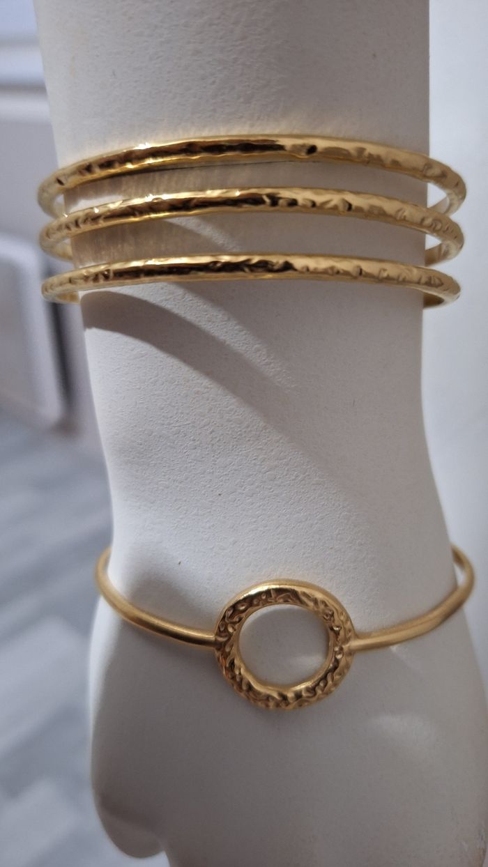 Lot de 2 bracelets inoxydable diamètre 54-56mm neuf - photo numéro 2