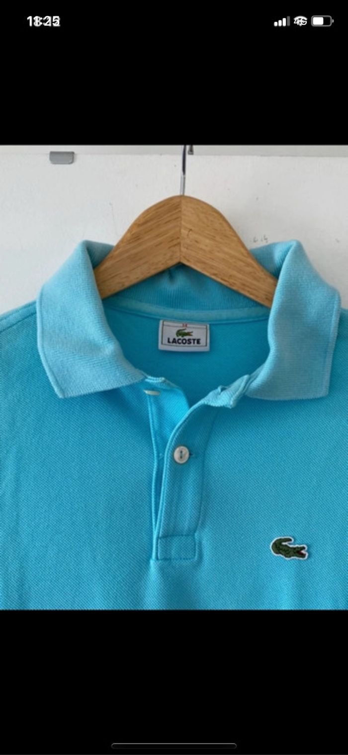 LACOSTE 16 ans  polo turquoise