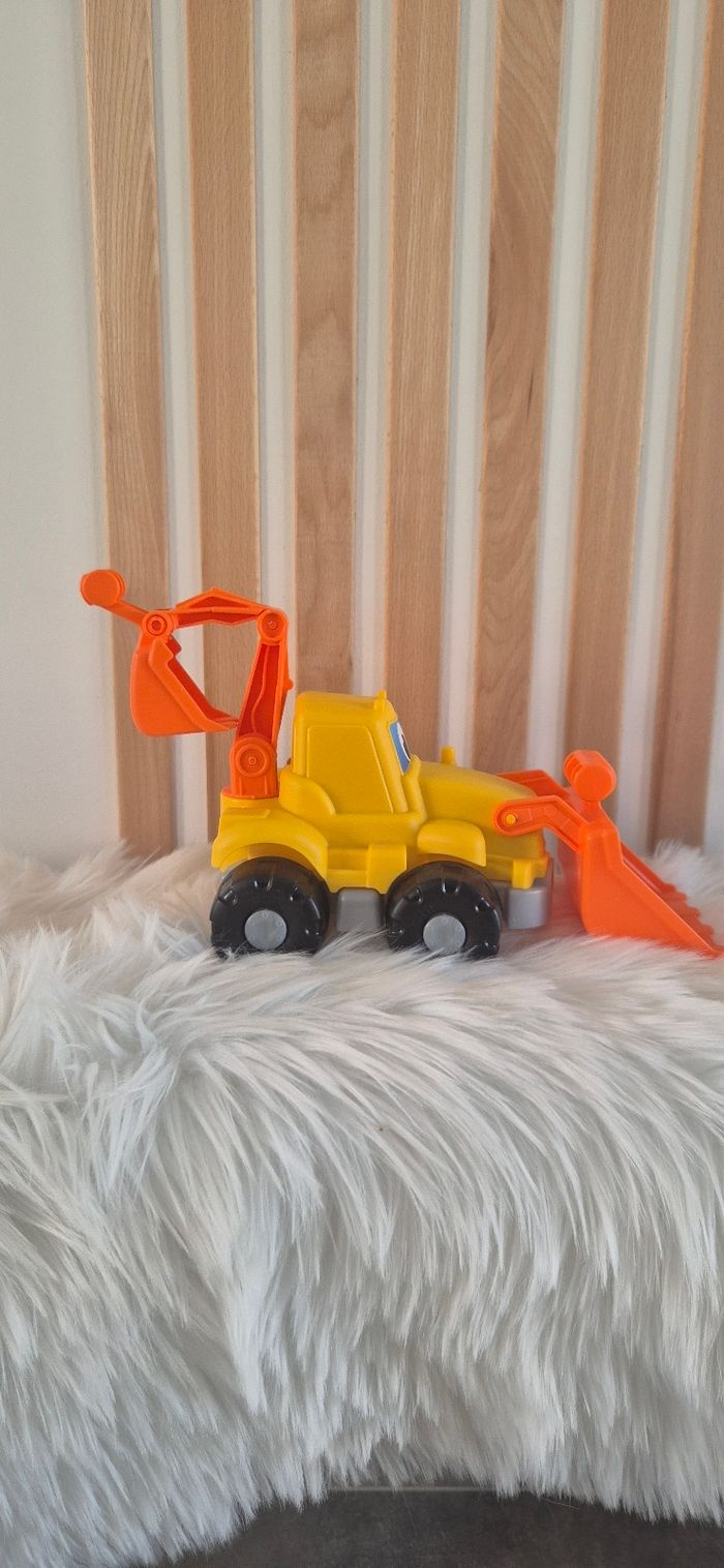 Tractopelle ecoiffier jaune orange - photo numéro 3