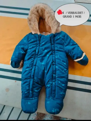 Combinaison pilote bébé fille 1 mois