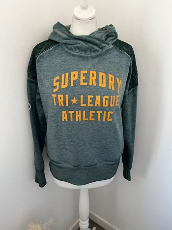 Sweat à capuche vert superdry S