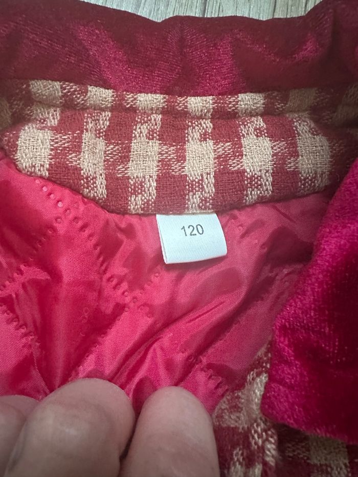 Ensemble fille jupe et veste rouge bordeaux 5 ans - photo numéro 5