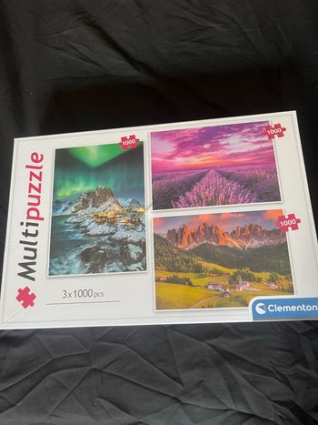 🧩 Puzzle Clementoni 3 x 1000 pièces – Paysages colorés  