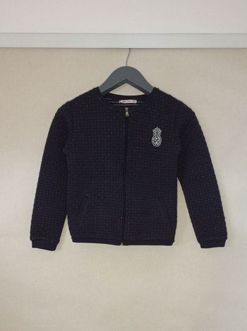 Veste zippée Gémo – Fille 12 ans – Bleu marine & Argenté