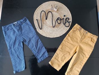 2 pantalons garçon 18 mois