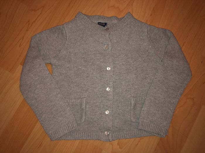 Lot gilets Kiabi Marine / Gris, pailletés sur le haut. 3 ans. - photo numéro 4