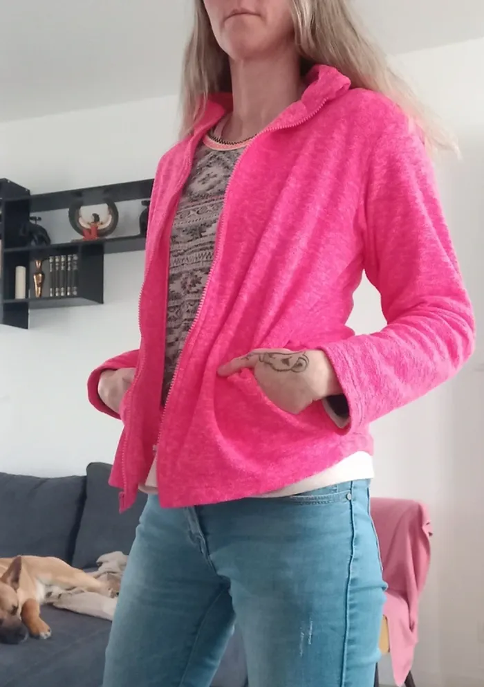 Gilet polaire rose fluo S /M - photo numéro 2