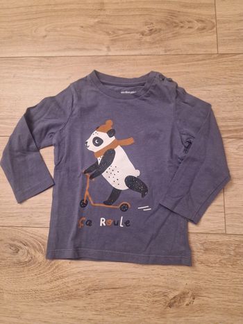 T-shirt Vertbaudet, manches longues, 24M, neuf