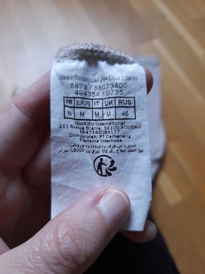 Tee shirt manches longues taupe - photo numéro 3