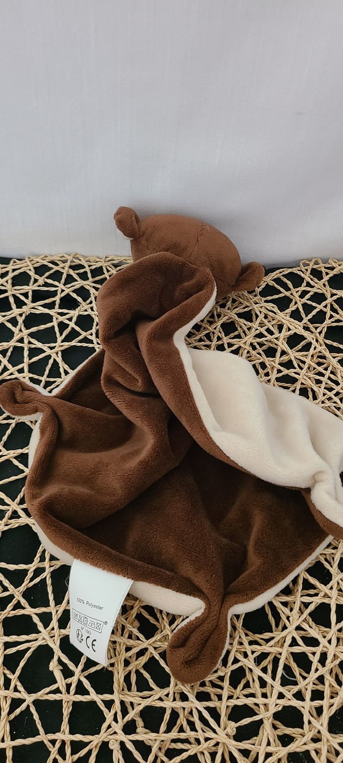 Doudou plat singe marron beige BABOU - photo numéro 2