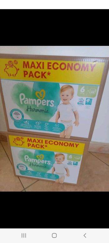 124 couches pampers harmonie taille 6