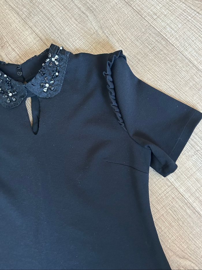 Robe noire avec strass à manches courtes Morgan taille 40 TBE - photo numéro 9