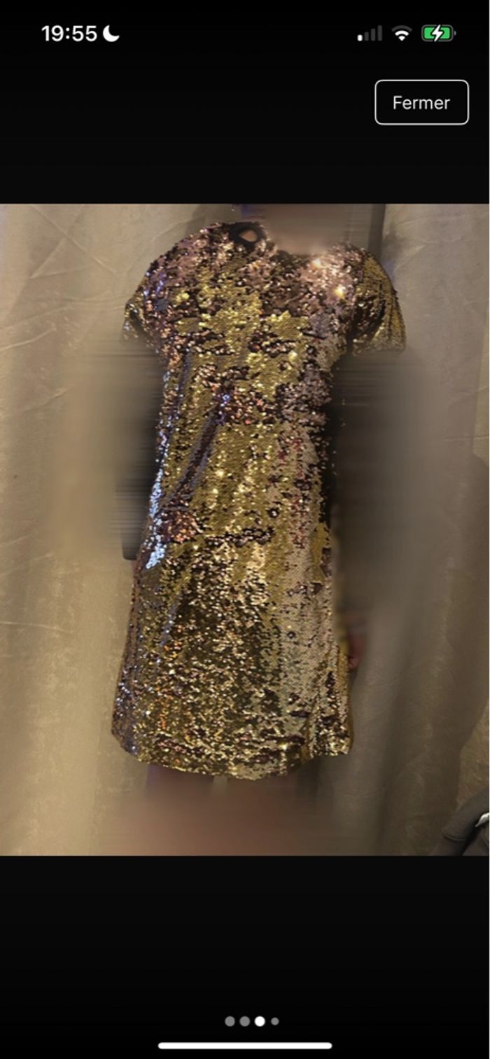 Robe à sequin doré - photo numéro 2
