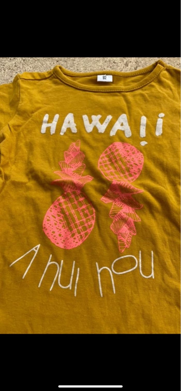 Tee shirt moutarde et corail - photo numéro 2