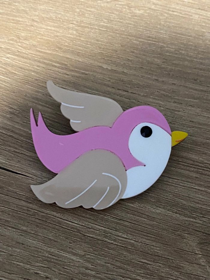 Broche oiseau résine acrylique good vibes - photo numéro 2
