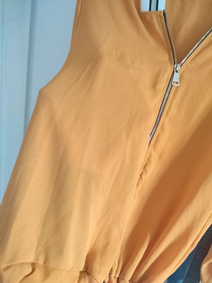 Veste coupe bombers légère jaune orangé - photo numéro 3