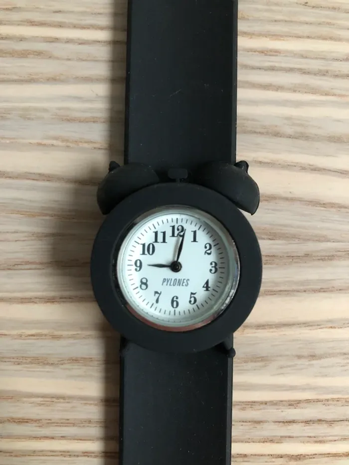 Montre snap noire en forme de montre - photo numéro 3